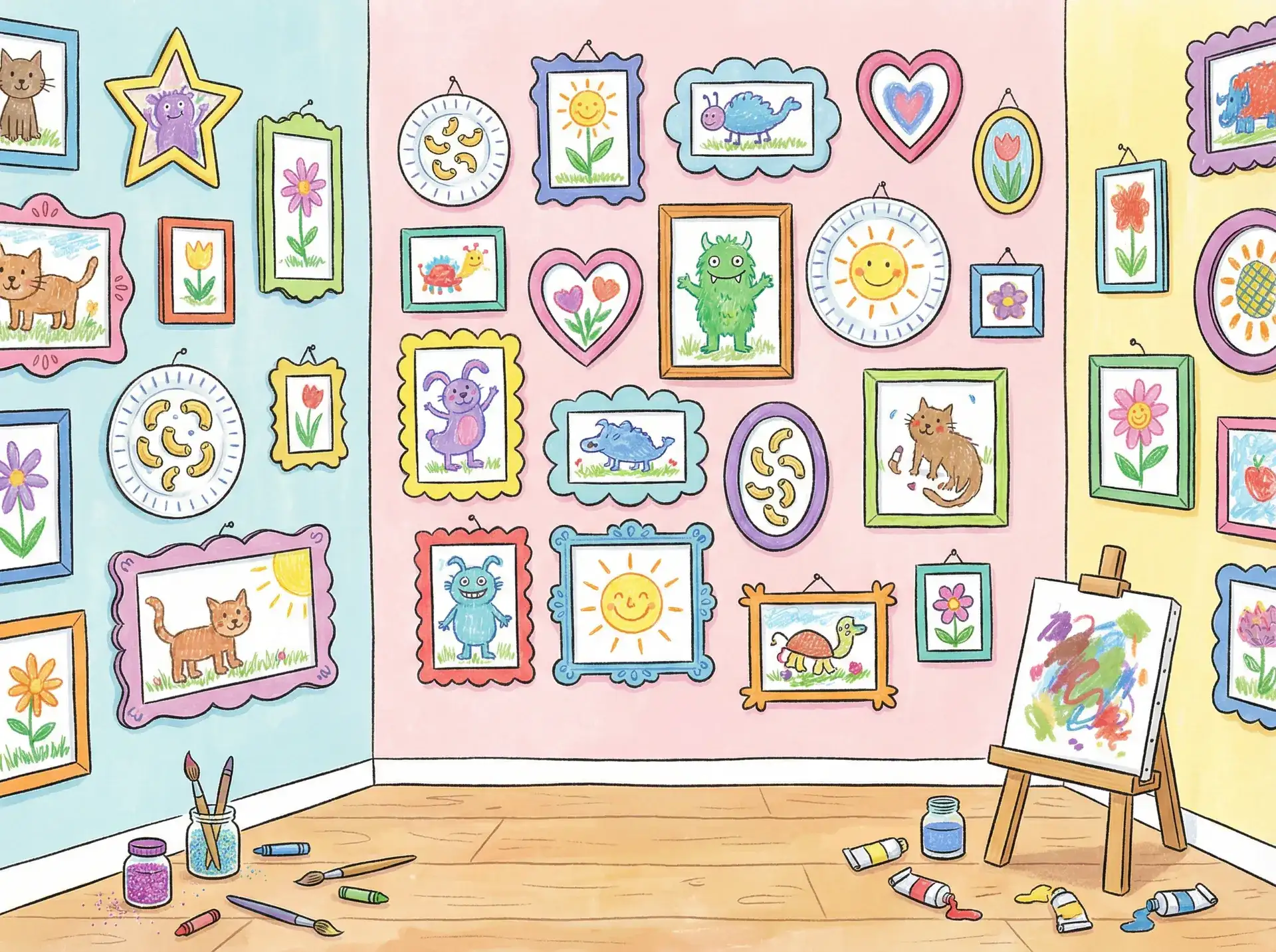 小朋友的彩色画作 - 草莓影院 创意展示